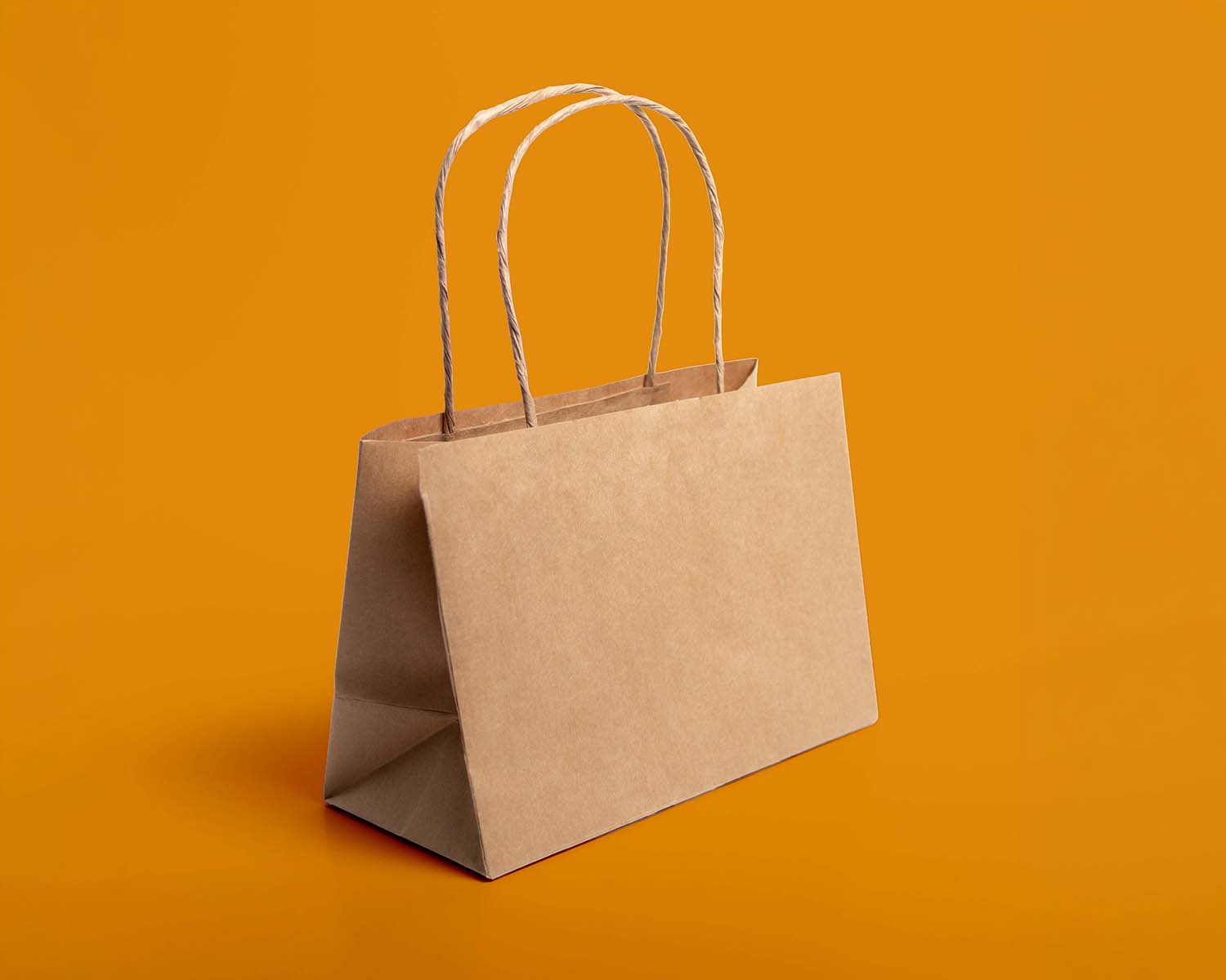 Bolsa Biodegradable Kraft con Asa 18