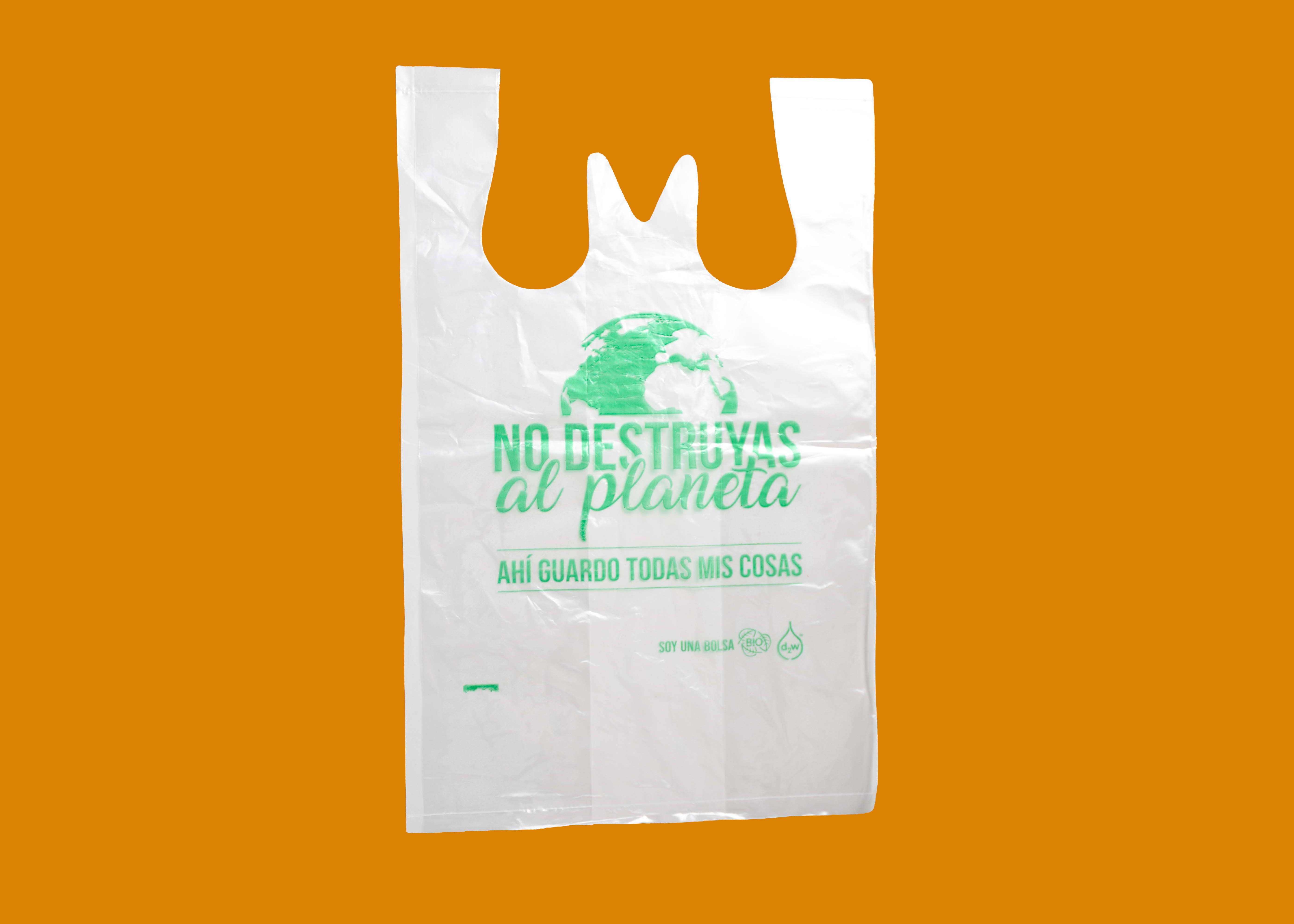 Bolsa Biodegradable de Camiseta Mediana