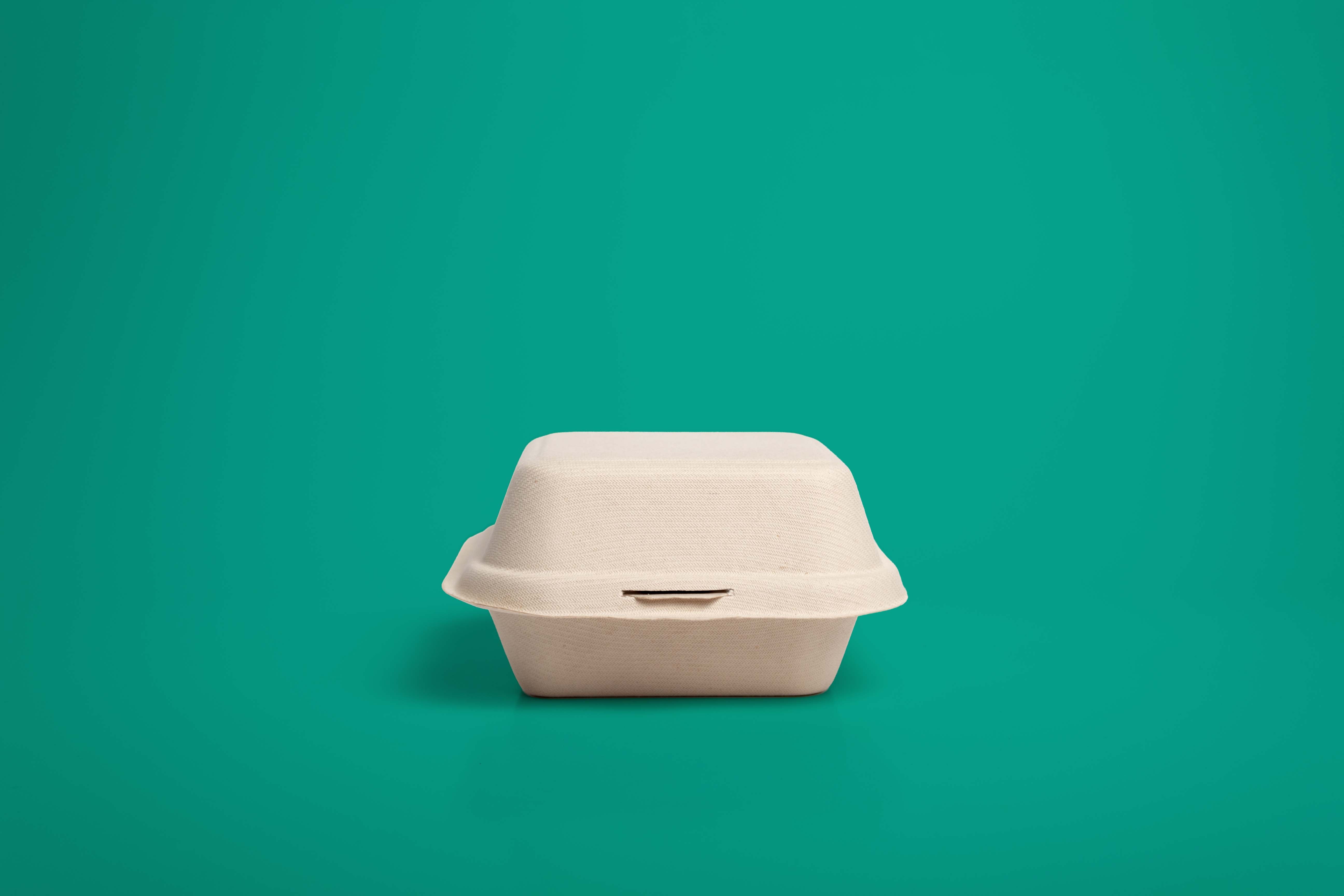 Contenedor Hamburguesero Biodegradable 6x6x3