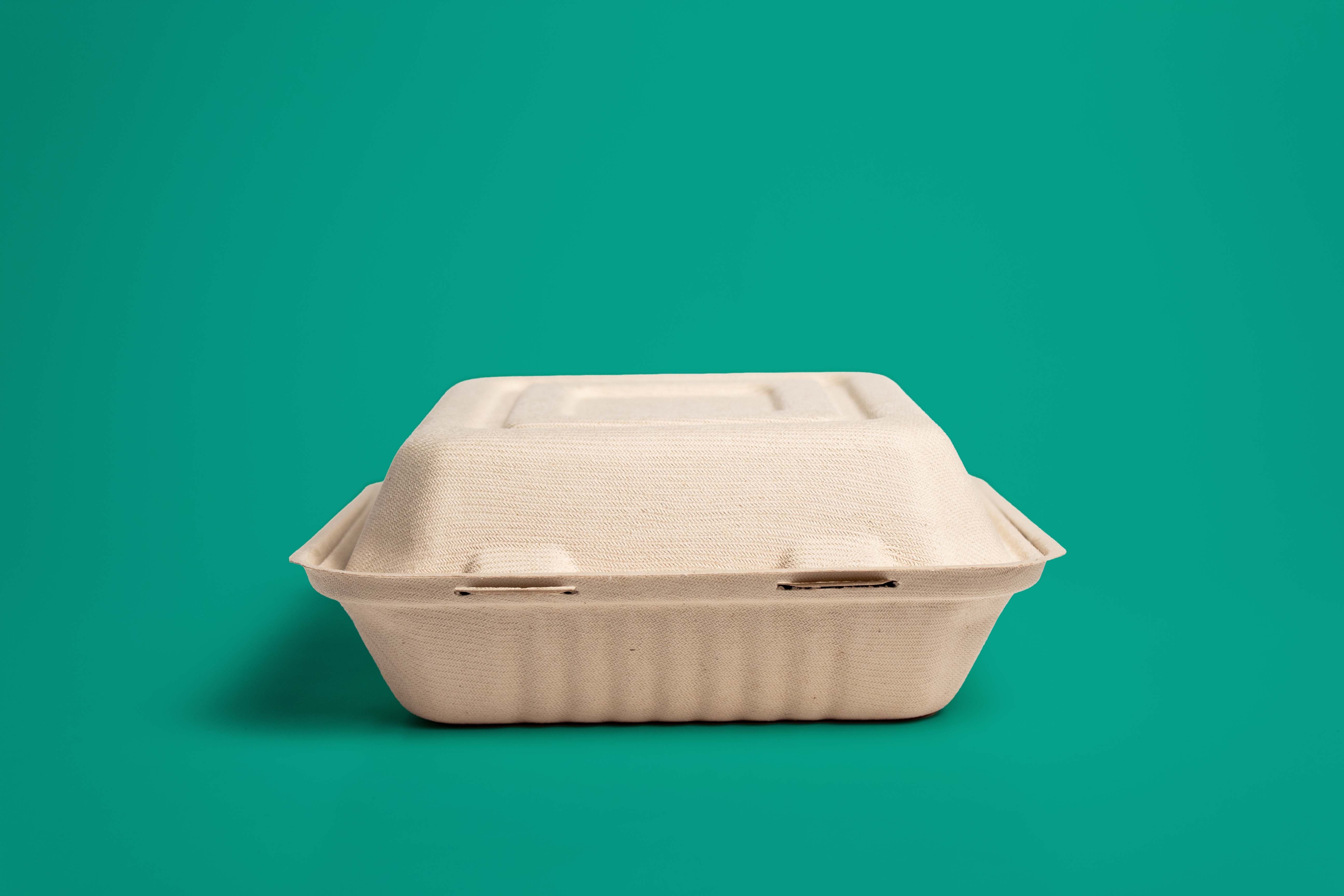 Contenedor Biodegradable 8x8x3 c/3div