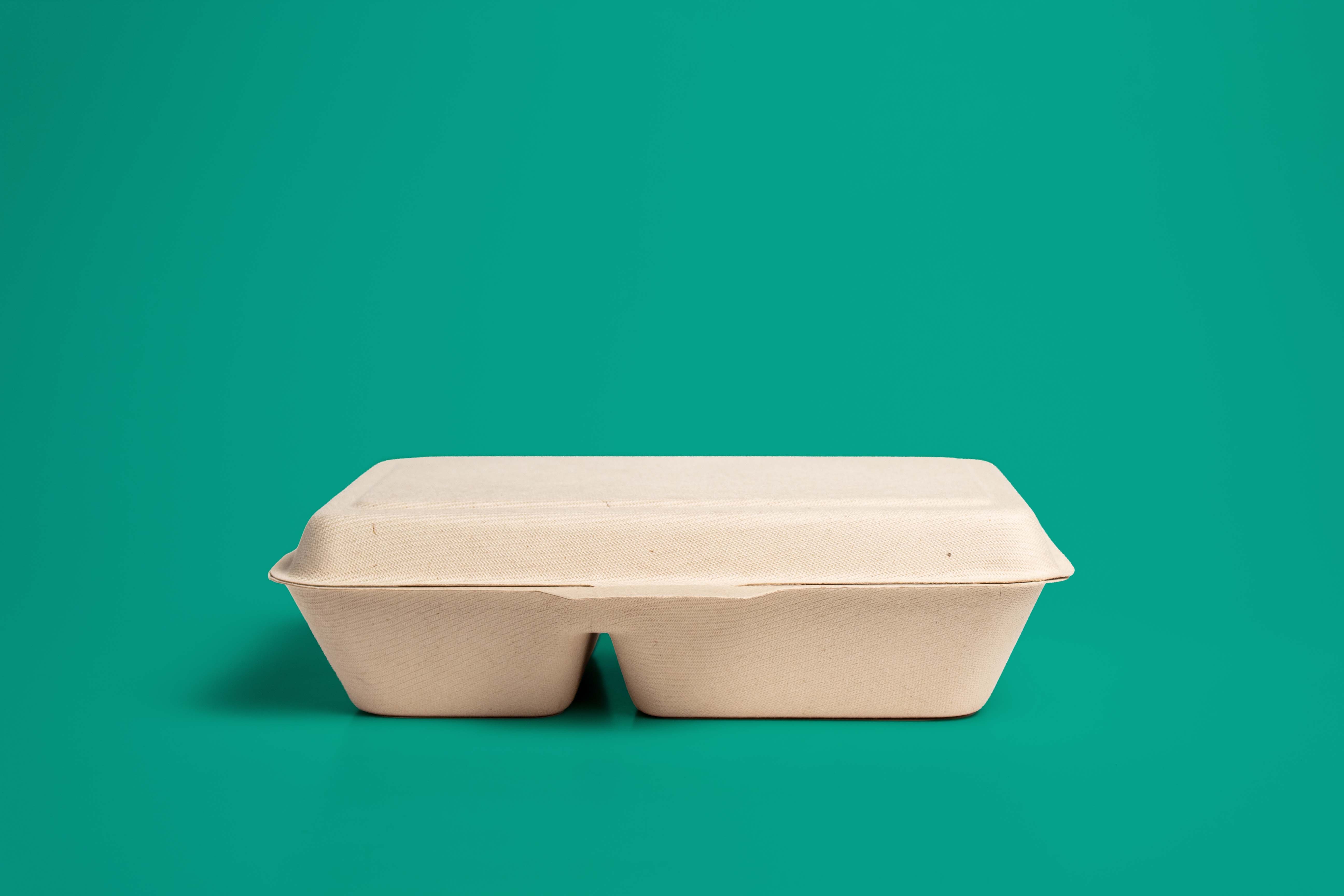 Contenedor Biodegradable 9x6x3 c/2div
