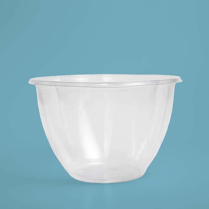 Ensaladera transparente biodegradable de 48 oz
