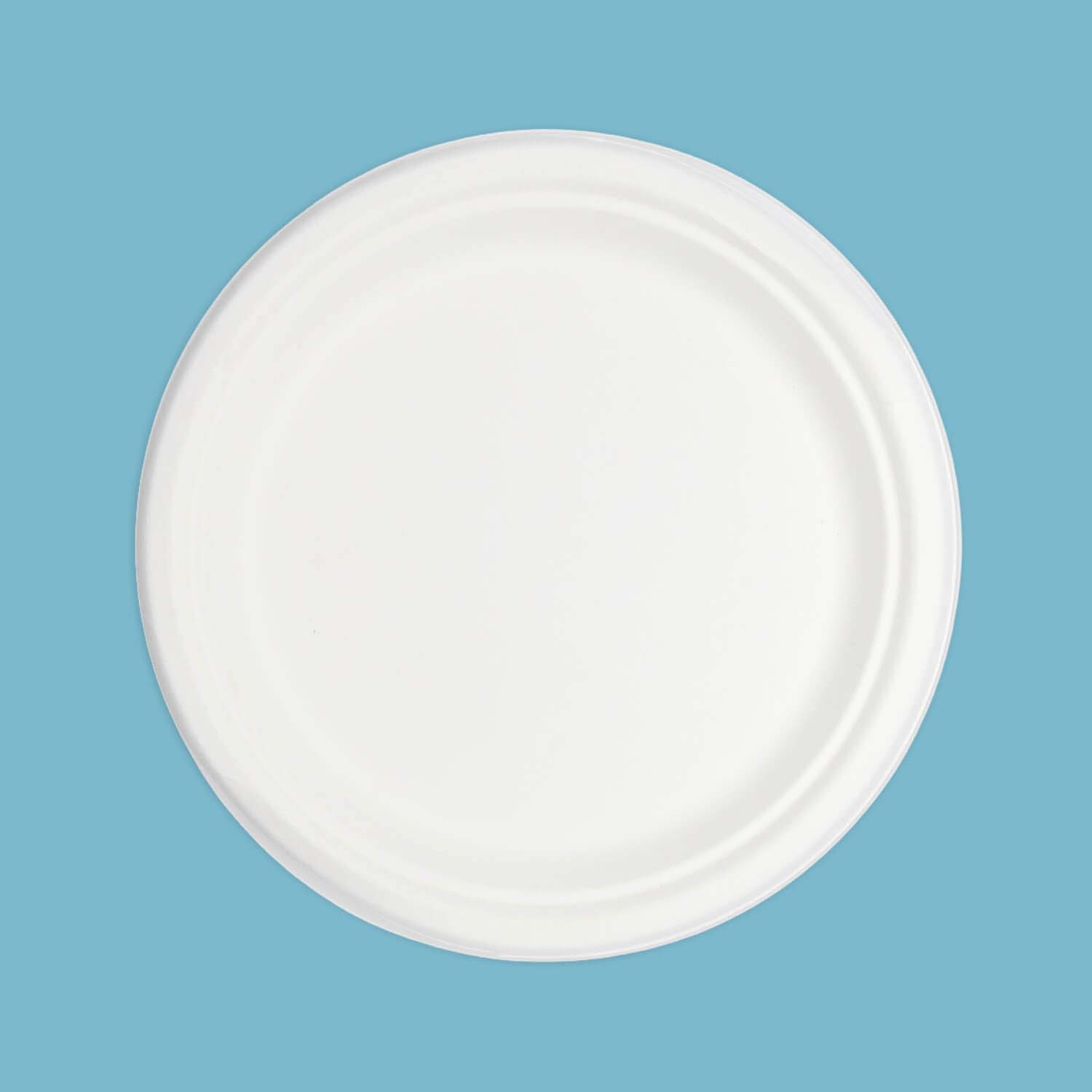 Plato Desechable Redondo de caña 9" Biodegradable