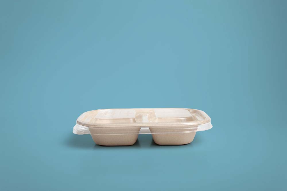 Tapa Lunch-box 8x6 c/2div Biodegradable